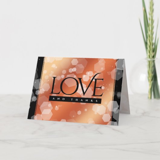 Elegant 8e Jubileum uit de Bronze Wedding Bedankkaart (Voorkant)