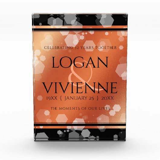 Elegant 8e Jubileum uit de Bronze Wedding Fotoblokken (Voorkant)