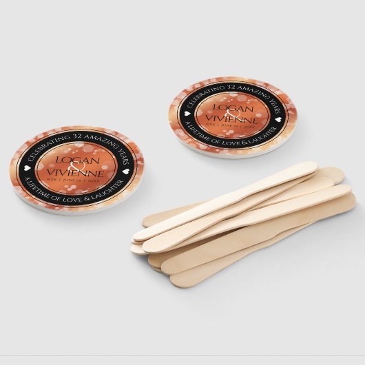 Elegant 8e Jubileum uit de Bronze Wedding Handwaaier (Niet-gemonteerd)