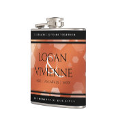 Elegant 8e Jubileum uit de Bronze Wedding Heupfles (Links)