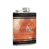 Elegant 8e Jubileum uit de Bronze Wedding Heupfles (Rechts)