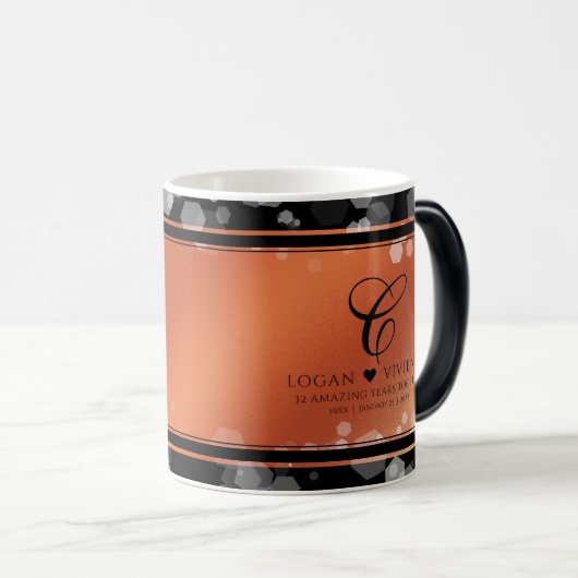 Elegant 8e Jubileum uit de Bronze Wedding Magische Mok (Voorkant rechts)