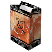 Elegant 8e Jubileum uit de Bronze Wedding Medium Cadeauzakje (Achterkant Gekanteld)