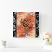 Elegant 8e Jubileum uit de Bronze Wedding Vierkante Klok (Huis)