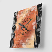 Elegant 8e Jubileum uit de Bronze Wedding Vierkante Klok (Hoek)