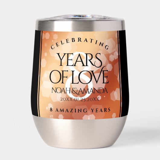 Elegant 8th Bronze Wedding Jubileum (Voorkant)