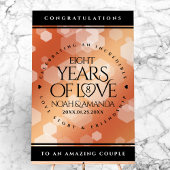 Elegant 8th Bronze Wedding Jubileum Acryl Bord