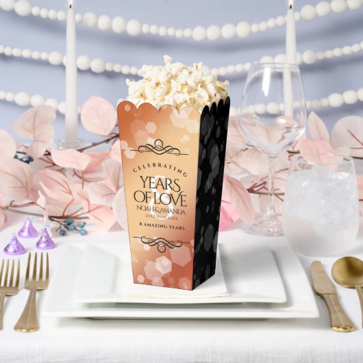 Elegant 8th Bronze Wedding Jubileum Bedankdoosjes (Huwelijk)