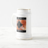 Elegant 8th Bronze Wedding Jubileum Bierpul (Voorkant links)