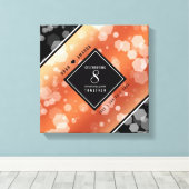 Elegant 8th Bronze Wedding Jubileum Canvas Afdruk (Insitu (Houten vloer))