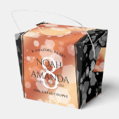 Elegant 8th Bronze Wedding Jubileum Celebration Bedankdoosjes (Achterkant)