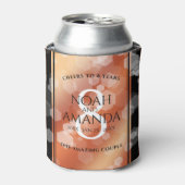 Elegant 8th Bronze Wedding Jubileum Celebration Blikjeskoeler (Blikje Voorkant)