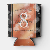 Elegant 8th Bronze Wedding Jubileum Celebration Blikjeskoeler (Voorkant)