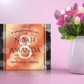 Elegant 8th Bronze Wedding Jubileum Celebration Canvas Afdruk