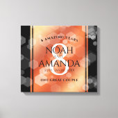 Elegant 8th Bronze Wedding Jubileum Celebration Canvas Afdruk (Voorkant)