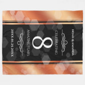 Elegant 8th Bronze Wedding Jubileum Celebration Fleece Deken (Voorkant (Horizontaal))