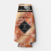 Elegant 8th Bronze Wedding Jubileum Celebration Flesjeskoeler (Voorkant)