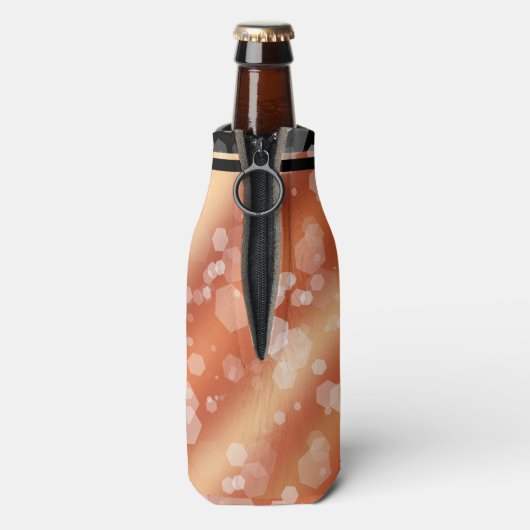 Elegant 8th Bronze Wedding Jubileum Celebration Flesjeskoeler (Fles Achterkant)