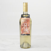 Elegant 8th Bronze Wedding Jubileum Celebration Flessenhanger (Op fles)