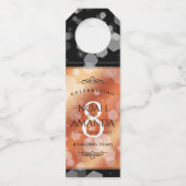 Elegant 8th Bronze Wedding Jubileum Celebration Flessenhanger (Achterkant)