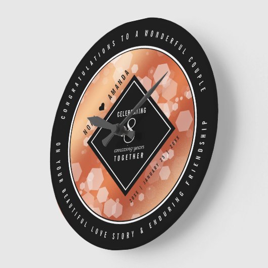 Elegant 8th Bronze Wedding Jubileum Celebration Grote Klok (Hoek)