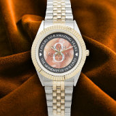 Elegant 8th Bronze Wedding Jubileum Celebration Horloge