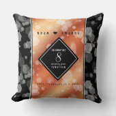 Elegant 8th Bronze Wedding Jubileum Celebration Kussen (Voorkant)