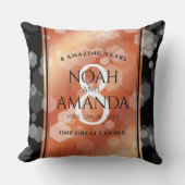 Elegant 8th Bronze Wedding Jubileum Celebration Kussen (Voorkant)