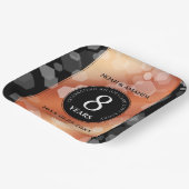 Elegant 8th Bronze Wedding Jubileum Celebration Papieren Bordje (Gebogen)