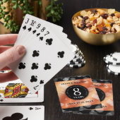 Elegant 8th Bronze Wedding Jubileum Celebration Pokerkaarten (Insitu)