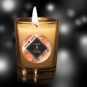 Elegant 8th Bronze Wedding Jubileum Celebration Ronde Sticker