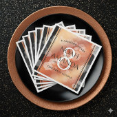 Elegant 8th Bronze Wedding Jubileum Celebration Servet