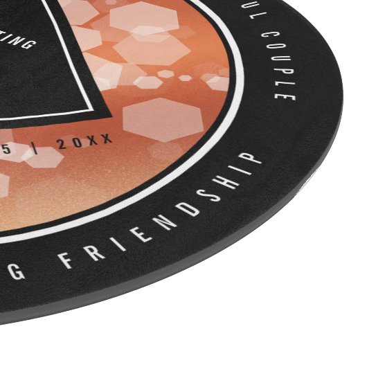 Elegant 8th Bronze Wedding Jubileum Celebration Snijplank (Hoek)