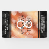 Elegant 8th Bronze Wedding Jubileum Celebration Spandoek (Horizontaal)