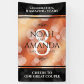 Elegant 8th Bronze Wedding Jubileum Celebration Spandoek (Verticaal)