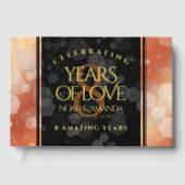 Elegant 8th Bronze Wedding Jubileum Gastenboek (Voorkant)