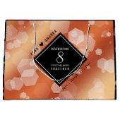 Elegant 8th Bronze Wedding Jubileum Groot Cadeauzakje (Voorkant)