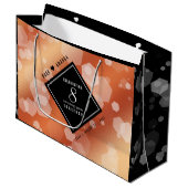 Elegant 8th Bronze Wedding Jubileum Groot Cadeauzakje (Voorkant Gekanteld)