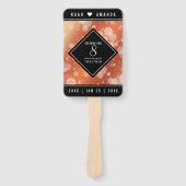 Elegant 8th Bronze Wedding Jubileum Handwaaier (Voorkant)