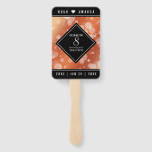 Elegant 8th Bronze Wedding Jubileum Handwaaier (Achterkant)