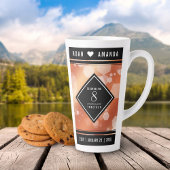 Elegant 8th Bronze Wedding Jubileum Latte Mok