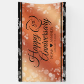 Elegant 8th Bronze Wedding Jubileum Spandoek (Verticaal)