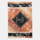 Elegant 8th Bronze Wedding Jubileum Theedoek (Verticaal)