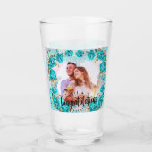 Elegant 8th Wedding Anniversary Photo Couple  Glas (Voorkant)