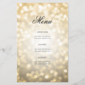 Elegant 90 Verjaardagsprogramma Lights Gold Menu (Achterkant)