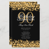 Elegant 90e verjaardag Programma Gold met menu (Voorkant / Achterkant)