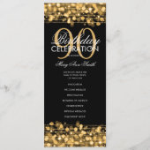 Elegant 90e verjaardag Programma Gold met menu (Voorkant)