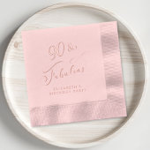 Elegant 90ste verjaardagsfeest Roos Gold Folie Servetten