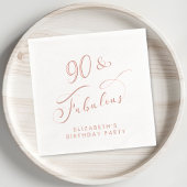 Elegant 90ste verjaardagsfeest Roos Gold Folie Servetten