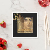 Elegant 90th Birthday-fotopapier Napkins Servet (Insitu)